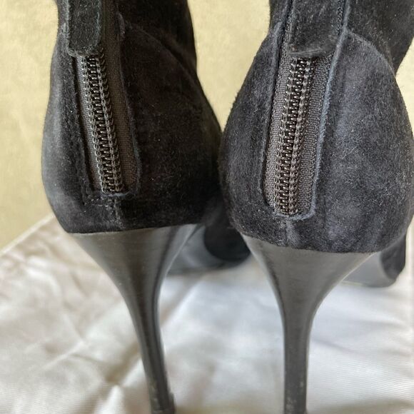 Cole Haan high heeled black suede booties - Picture 9 of 12